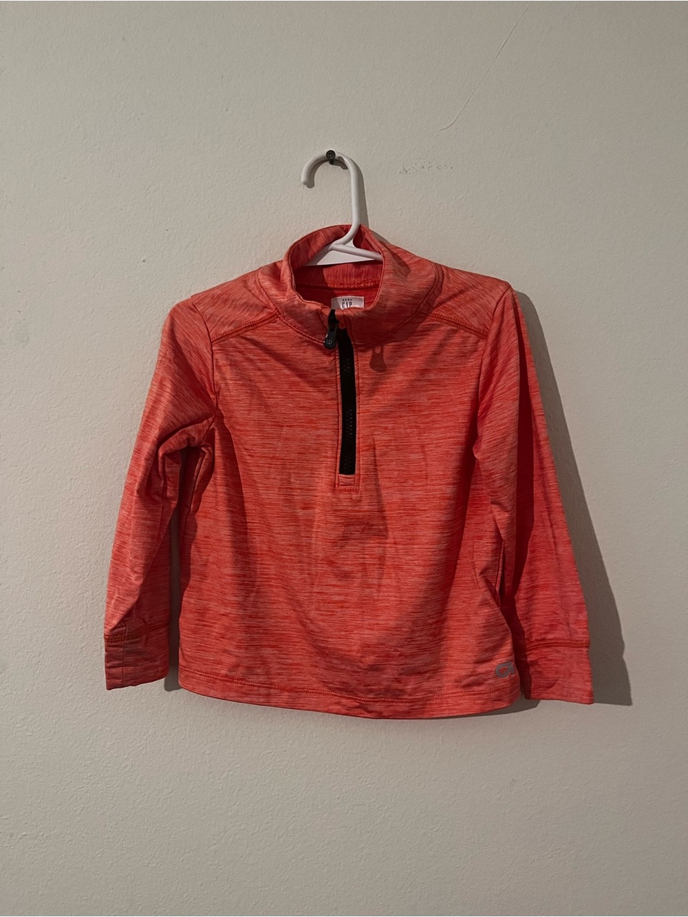 GAP Kids 3 years toddler Coral Heather Quarter-Zip Pullover Top